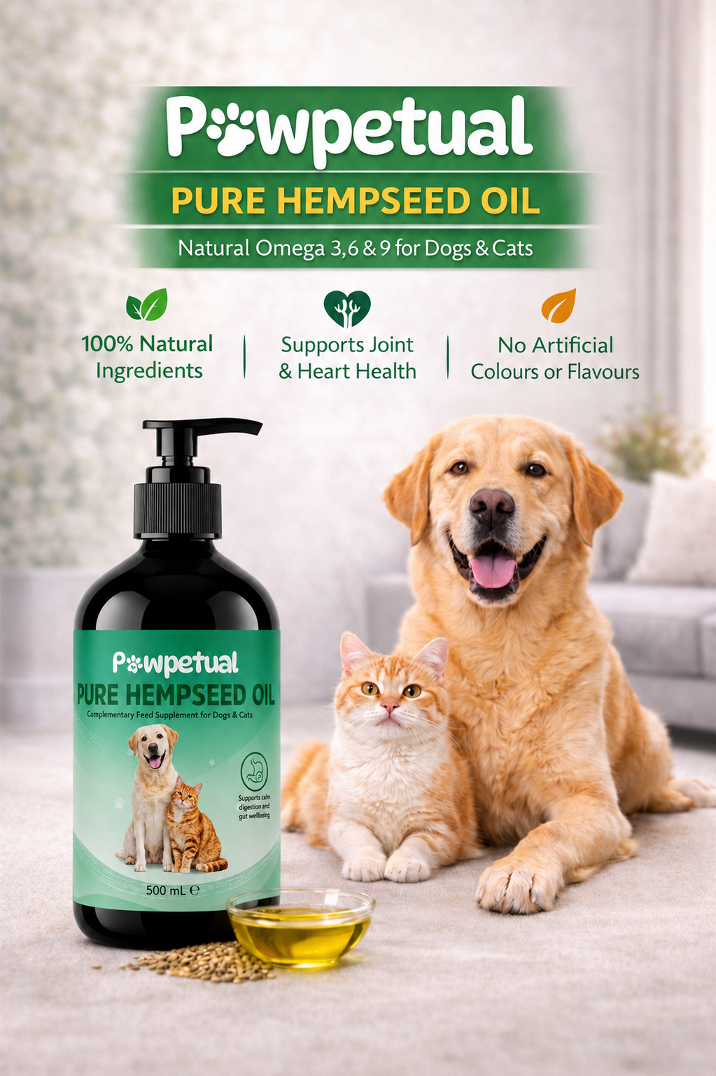 Pawpetual Hemp Oil 500ml