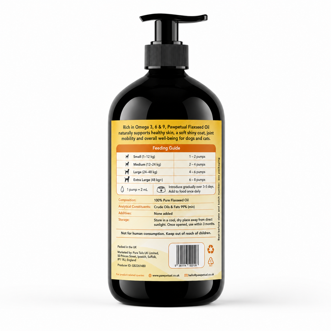 Pawpetual Flaxseed Oil 500ml